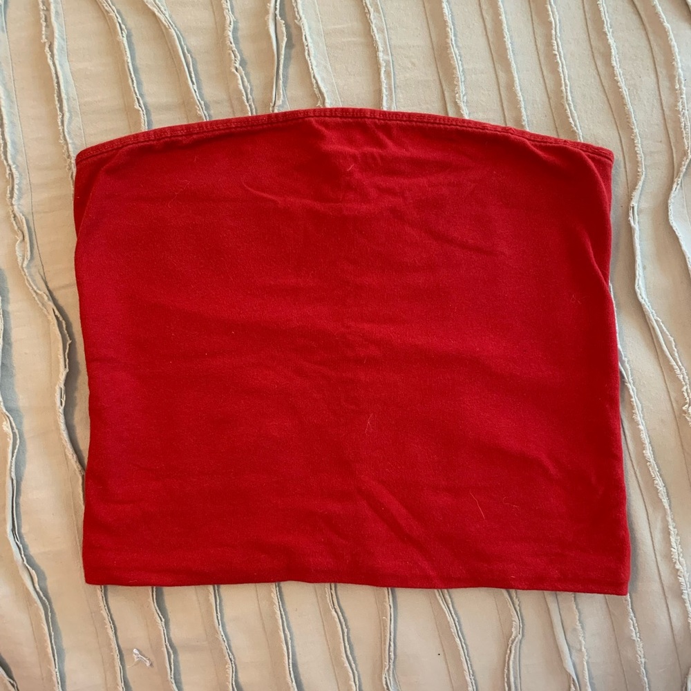Brandy Melville red crop tube top